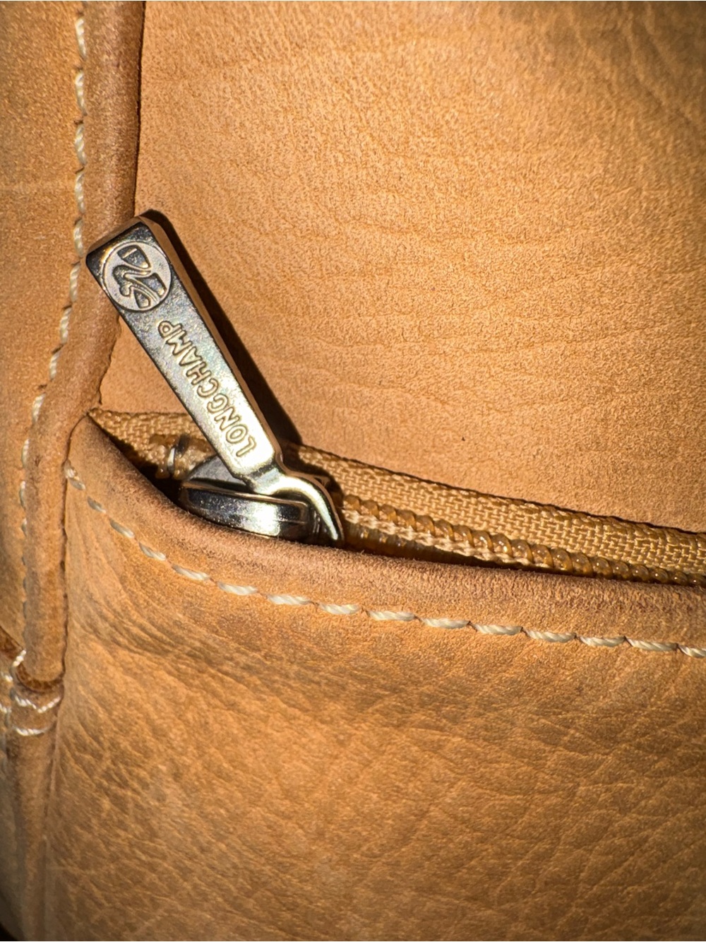 Vintage Longchamp x Mercedes Tan Leather Backpack - Picture 6 of 15